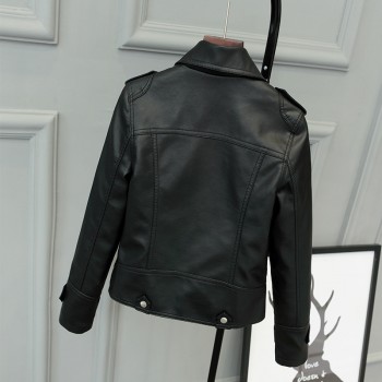 Korean Version of Slim PU Leather Jacket Women's 2021 Spring / Autumn Winter New Motorcycle Leather Short Coat